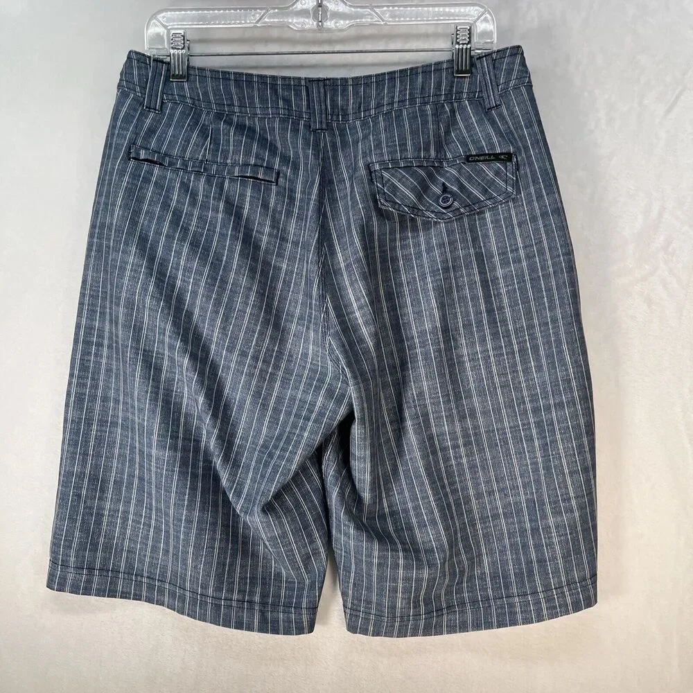 O’Neill Hybrid Shorts Men’s Sz 32 Quick Dry Swim Striped Coastal Beach‎
